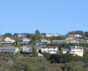 Belmont houses in the hills