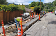 Public Works crews working on roads