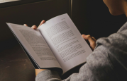 someone reading a book