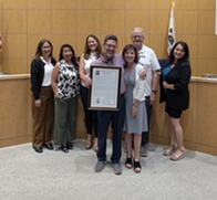 City council presenting proclamation 