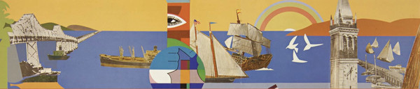 Detail from "The City and its People" by Romare Bearden (1973)