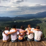 Camp Staff overlooking Tahoe basin