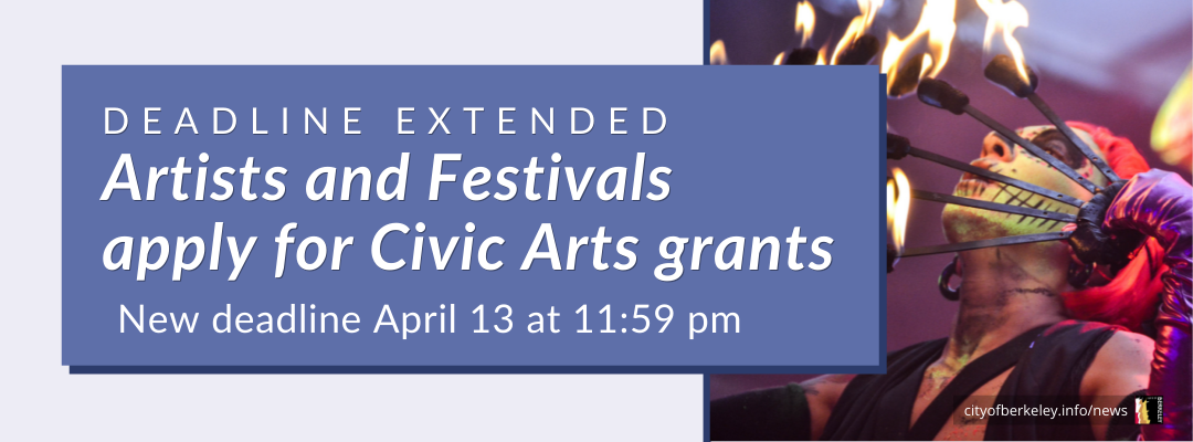 New deadline for civic arts grants