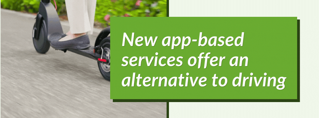 New app-based services offer an alternative to driving