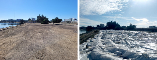 Aquatic Park Tide Tubes Before and After Photo