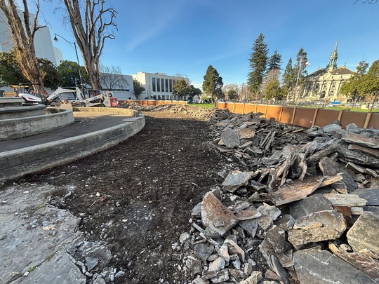 MLK Jr. Civic Center Upper Plaza Construction photo