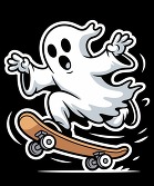 Ghost skateboarding
