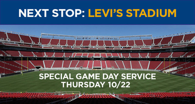 Special train to Levis Stadium on October 22