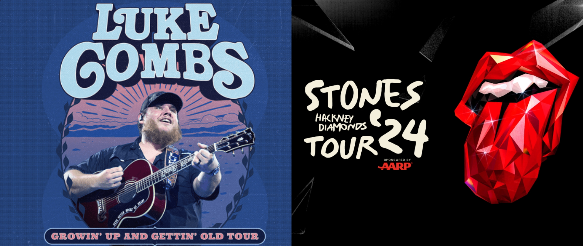 Luke Combs and Rolling Stones