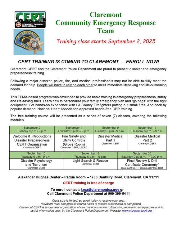 CERT Flyer Revised 