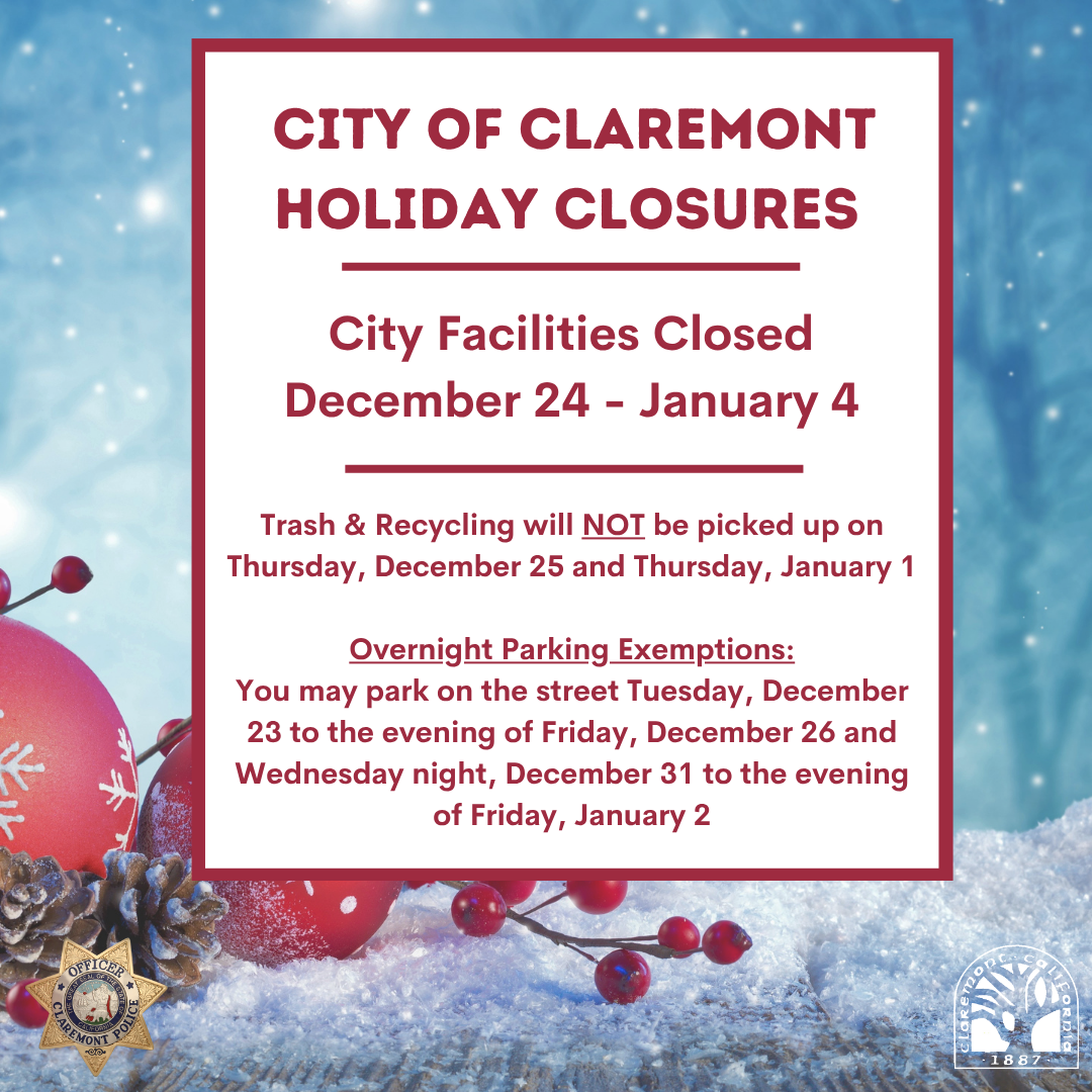 Holiday Closures 2025 