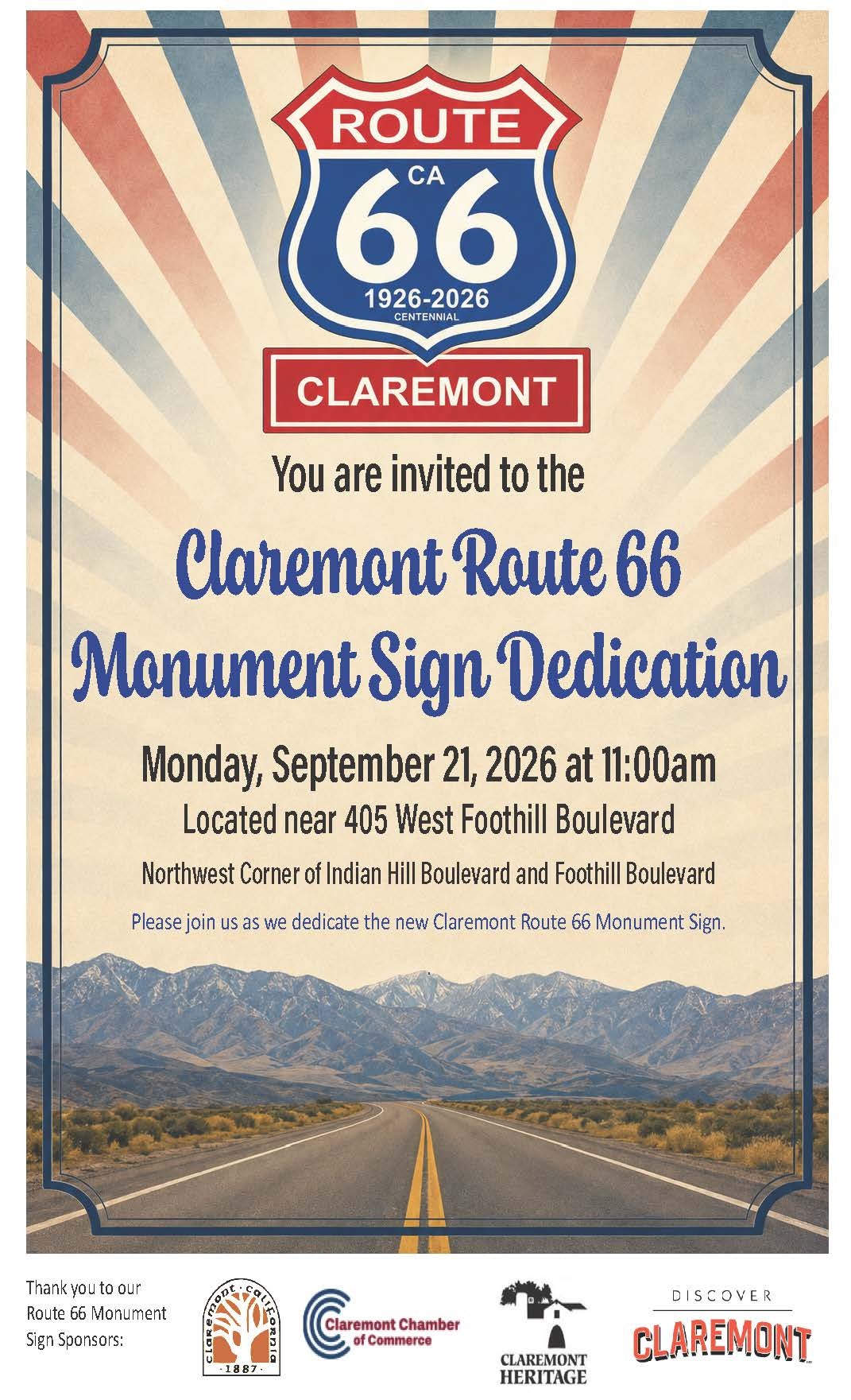 ROUTE 66 SIGN UNVEILING