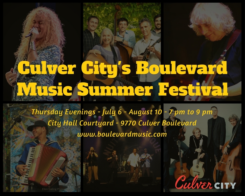 Culver City’s Boulevard Music Summer Festival Starts July 6!