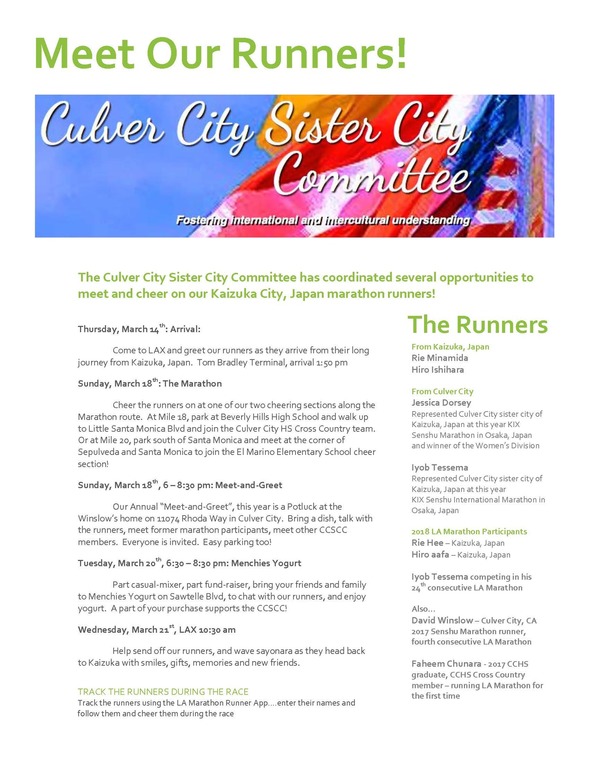 LA Marathon Runners-Meet our Runners