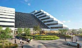 Picture of One Culver Building with garden and sidewalk in front