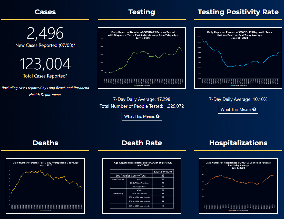 Screenshot of LA County Public Health Data Portal. Click/tap here to visit data portal.