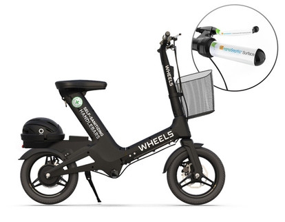 Wheels Micro Mobility Device with Integrated Helmet