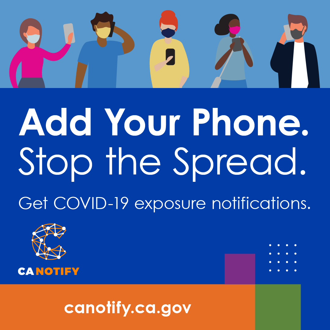 Add your phoe. Stop the spread. Get COVID-19 exposure notifications. 