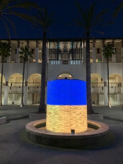 Culver Current Sculpture Blue and Yellow