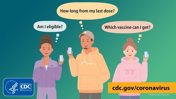 Am I eligible? How long from my last dose? Which vaccine can I get? cdc.gov/coronavirus