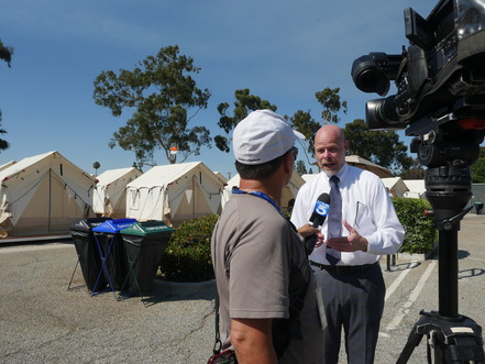 Mayor Vera talks to the Media about Safe Sleep Site