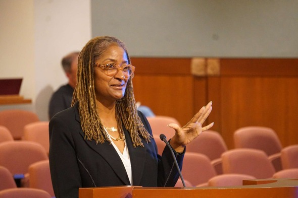 Supervisor Holly J. Mitchell presenting to the Culver City City Council