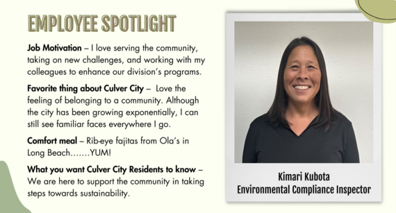 Employee Kimari Kubota: Environmental Compliance Inspector