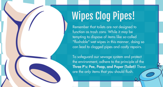 Wipes Clog Pipes!