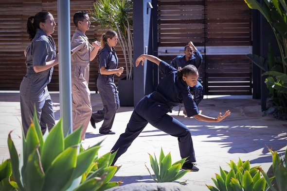 Performance at The Wende Museum by Donna Sternberg & Dancers. (Photo by Sarah Catania)