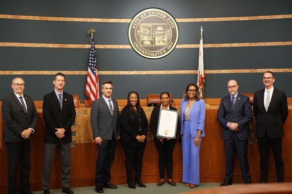 City staff and City Council gather for a photo for the proclamation honoring of Dr. Martin Luther King Jr. 