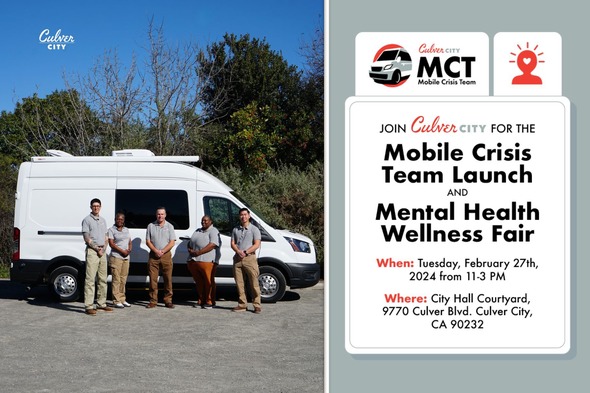 Culver City MCT Mobile Crisis Team. Join Culver City for the Mobile Crisis Team Launch and Mental Health Wellness Fair. 