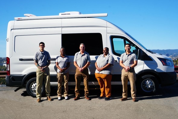 Mobile Crisis Team posing in front of van