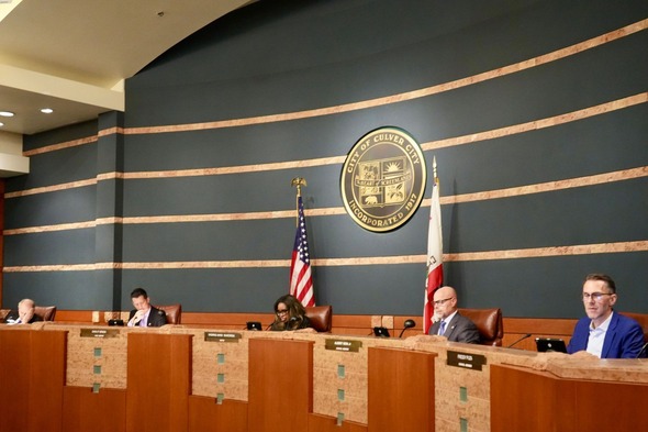 Photo of City Council in Culver City's City Hall