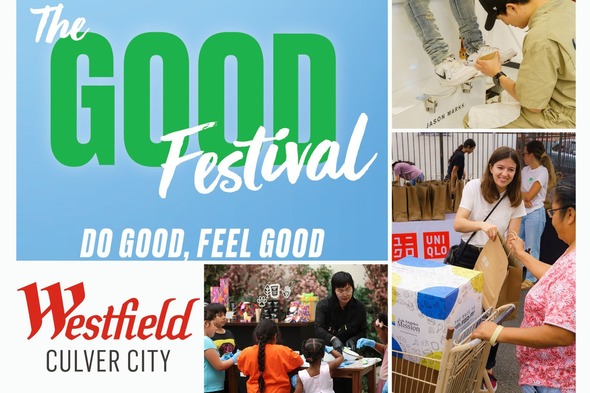 The Good Festival collage with Westfield Mall with the words Do Good Feel Good