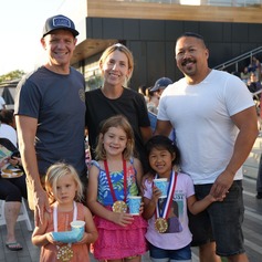 Photo of adults and children during Olympic closing ceremony in Culver City