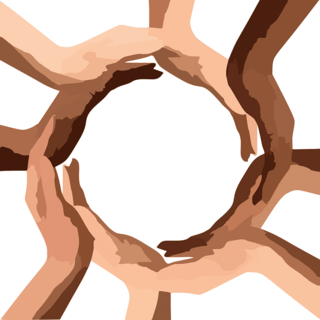 Diverse Hands in a Circle