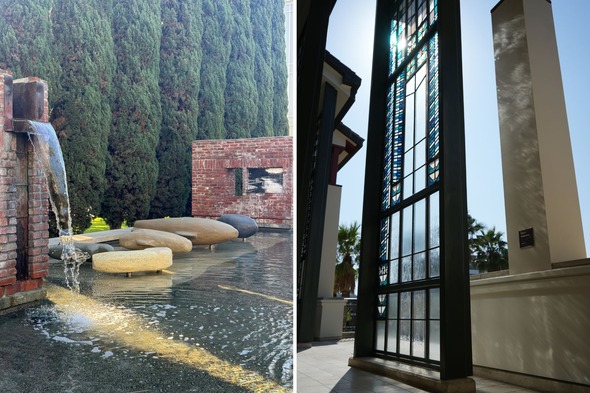 Two photos of City-owned public artwork