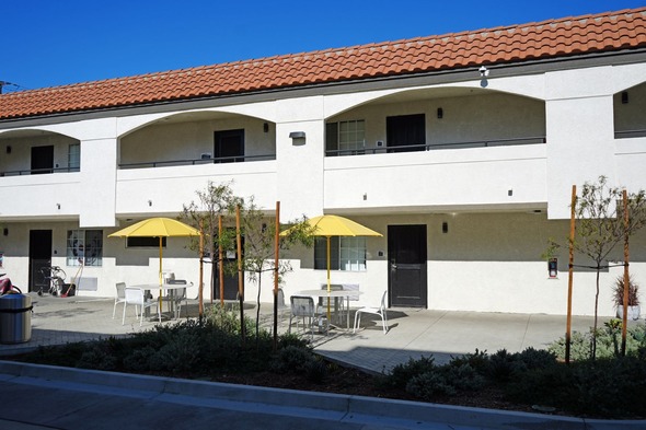 Photo of the permanent housing side of Project Homekey