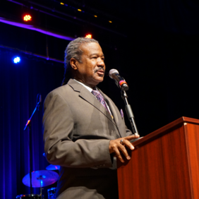 Photo of people completing day of service at 2024 MLK event