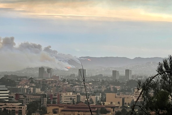 Photo of the fires burning in Los Angeles