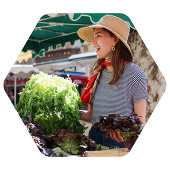 Woman shopping at farmers market
