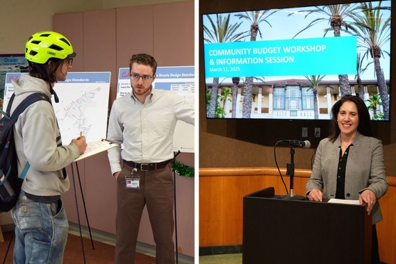 Two photos of Culver City meetings