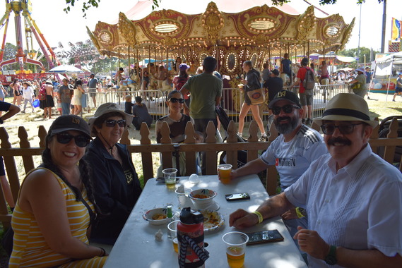 Attendees Enjoying the Beer and Wine Garden