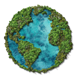 stylized image of earth