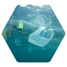 pic of plastic floating in ocean