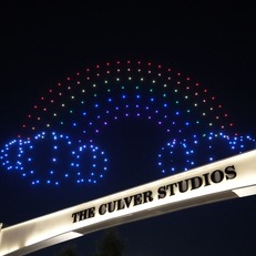 Drone show above Culver Studios