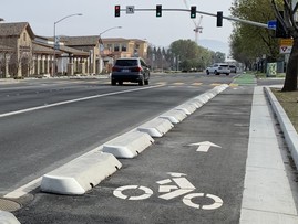 Stevens Creek Boulevard separated bike lane