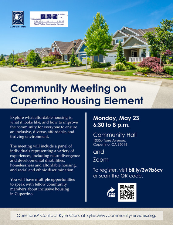 Community Meeting on Cupertino Housing Element Flyer