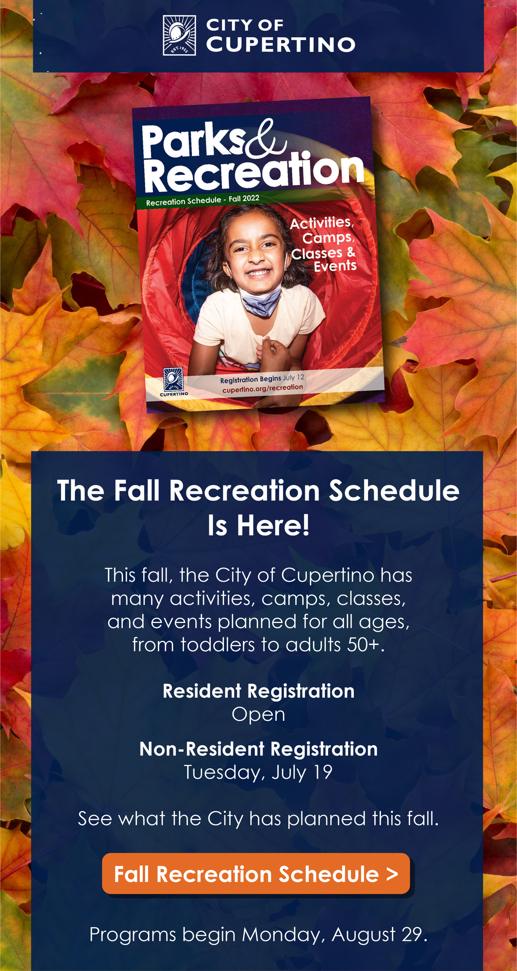 The Fall Parks and Recreation Schedule Is Here!