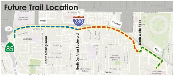 I-280 Trail Project Map